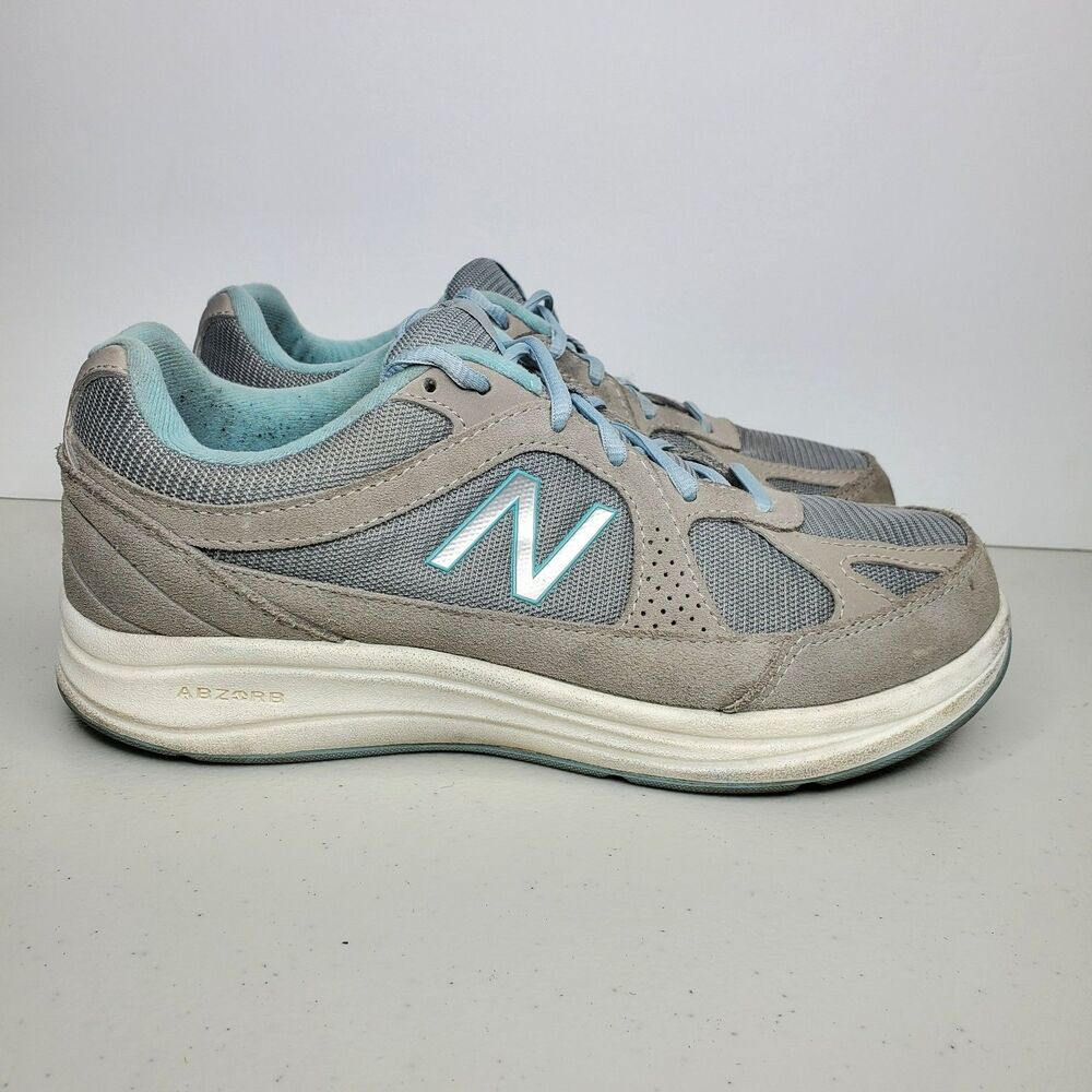 New Balance Women's 877 v1 Walking Sneakers Shoes, Gray Blue Size 8 EE Wide